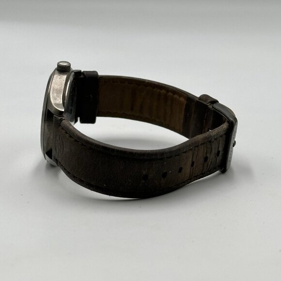 Timex Expedition Watch Men Silver Tone Indiglo Dial Leather Band T49870 Working - Picture 9 of 12